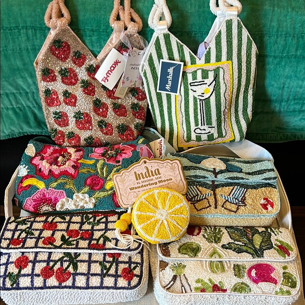 Vibrant Beaded Handbag Set